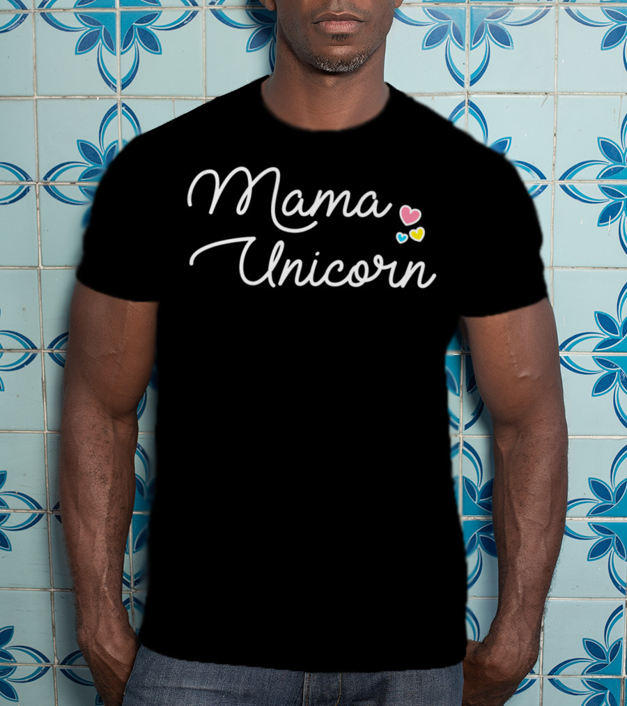 Mama Unicorn Heart Accents Mom29 T-Shirt