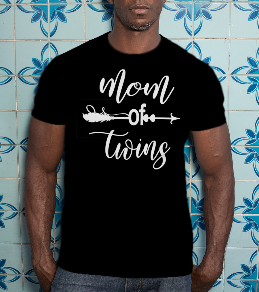 Mom Of Twins Cool Arrow Premium T-Shirt