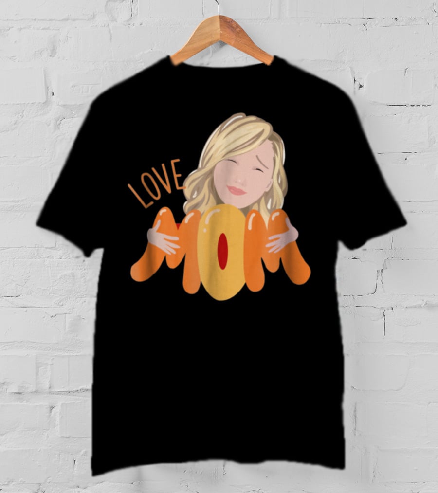 LOVE MOM Mothers Day Custom Personalized Selfie Emoji T-Shirt