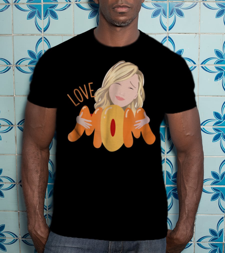 LOVE MOM Mothers Day Custom Personalized Selfie Emoji T-Shirt