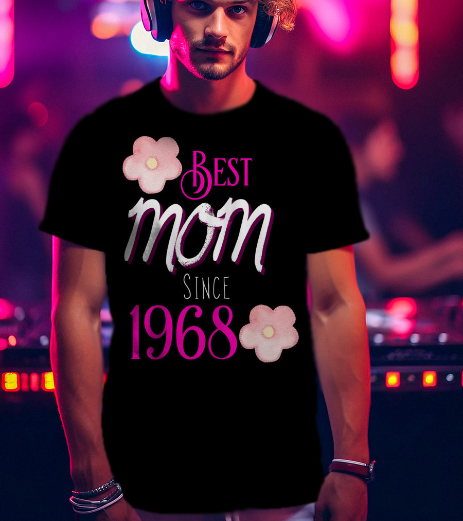 Best Mom Since 1968 Momiversary Flowers Mother's Day T-Shirt