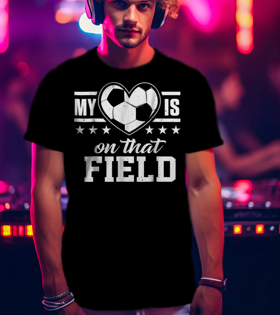 My Heart Soccer Field Stars T-Shirt