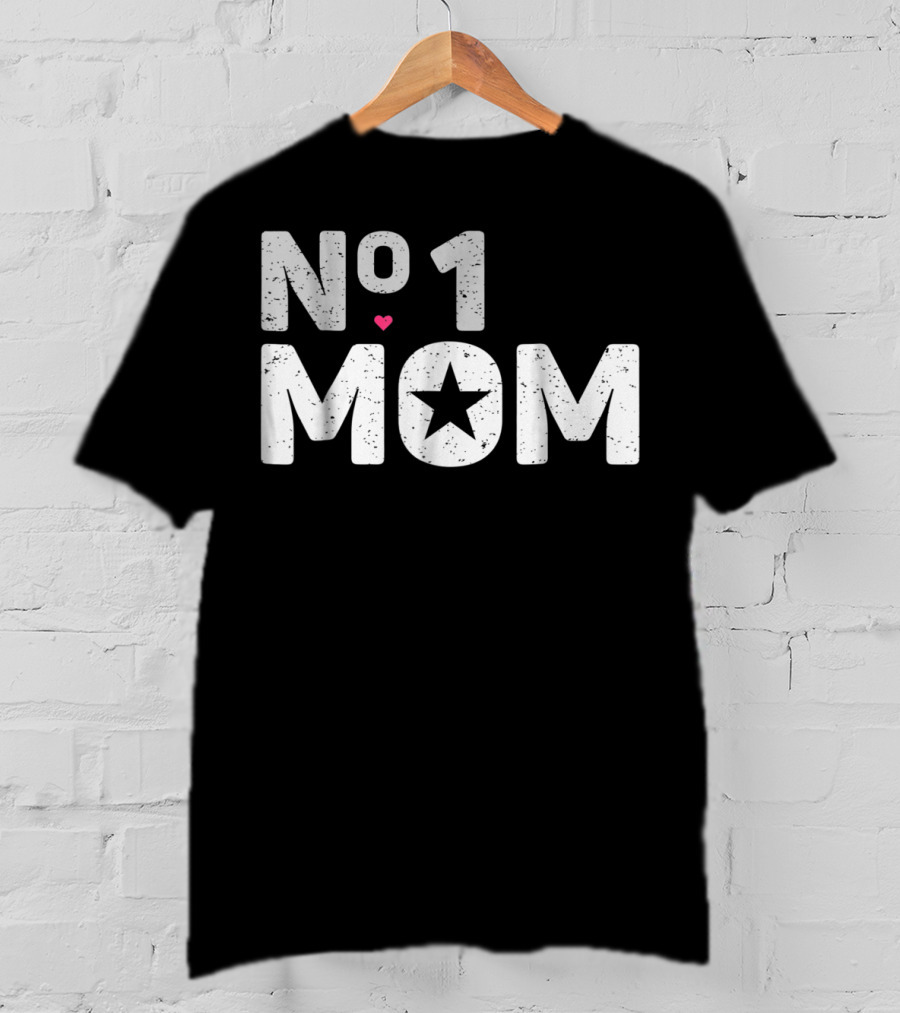 NO 1 Mom Star Heart T-Shirt