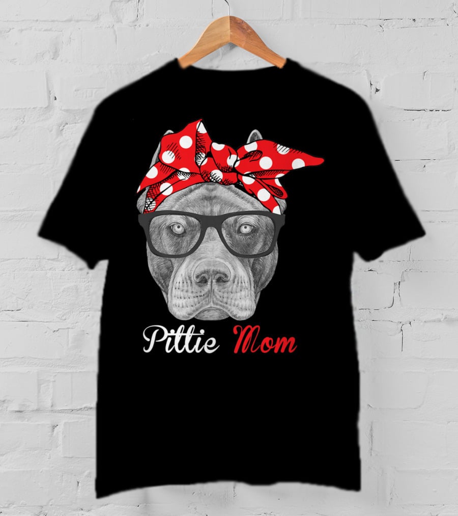 Pittie Mom Pitbull Dog Lovers Mothers Day T-Shirt