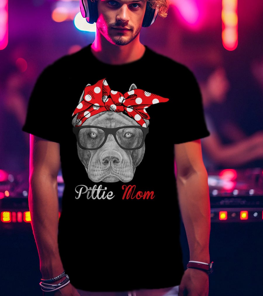 Pittie Mom Pitbull Dog Lovers Mothers Day T-Shirt