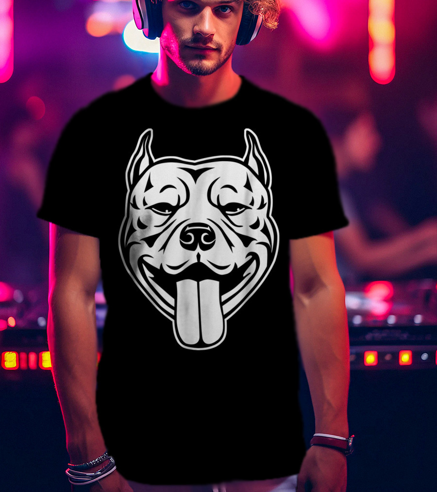 Pitbull Terrier Head For Pittie Moms Dads Kids43 T-Shirt