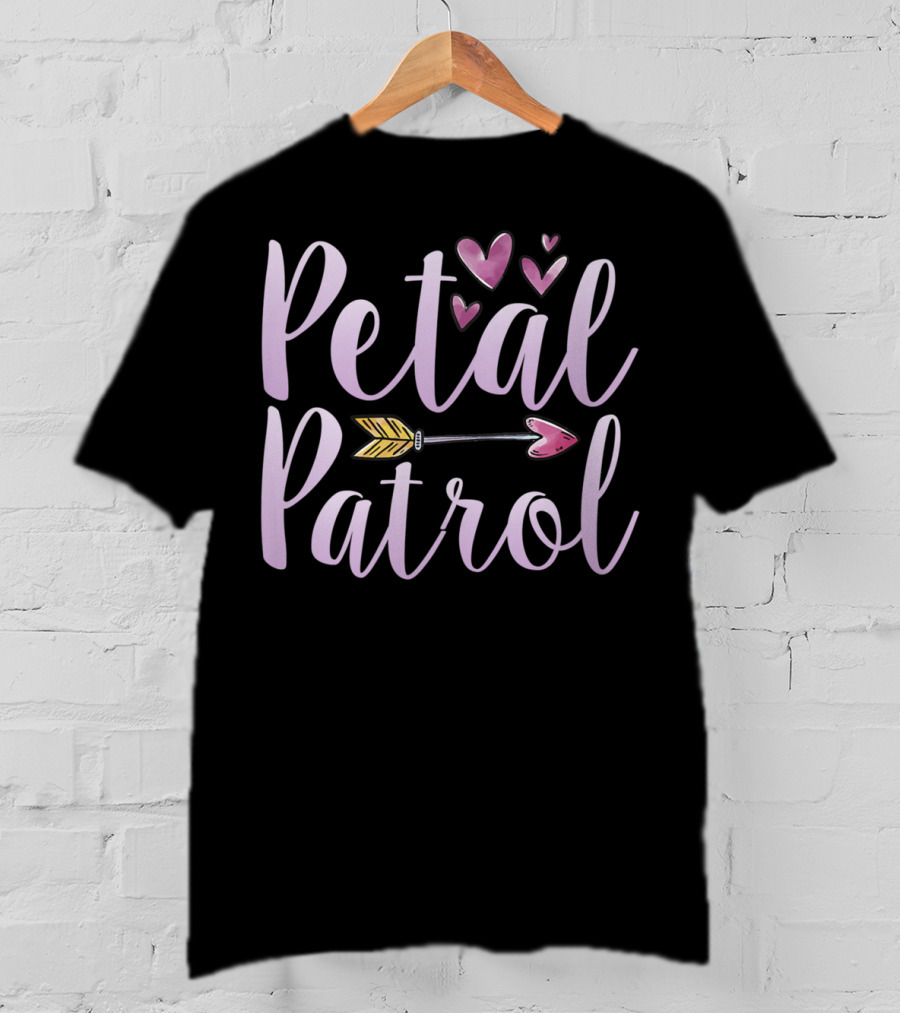 Petal Patrol Pregnancy Reveal Mama Tees Hearts And Arrow T-Shirt