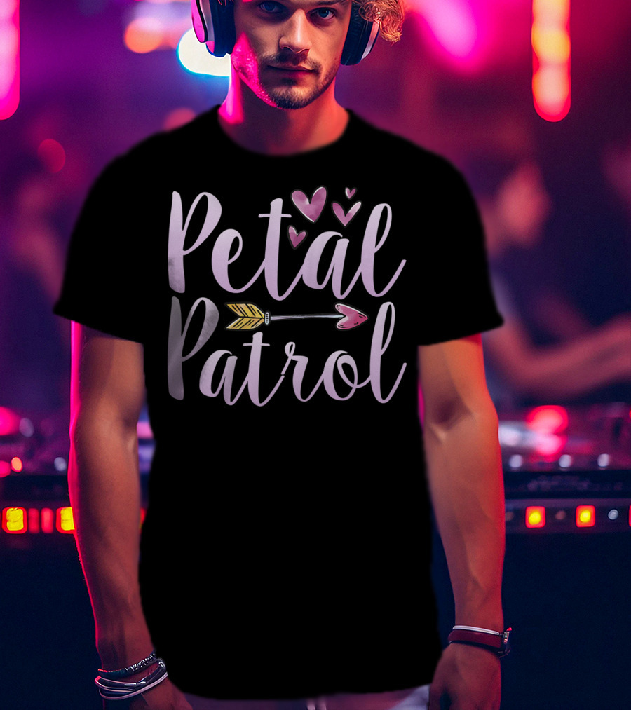 Petal Patrol Pregnancy Reveal Mama Tees Hearts And Arrow T-Shirt