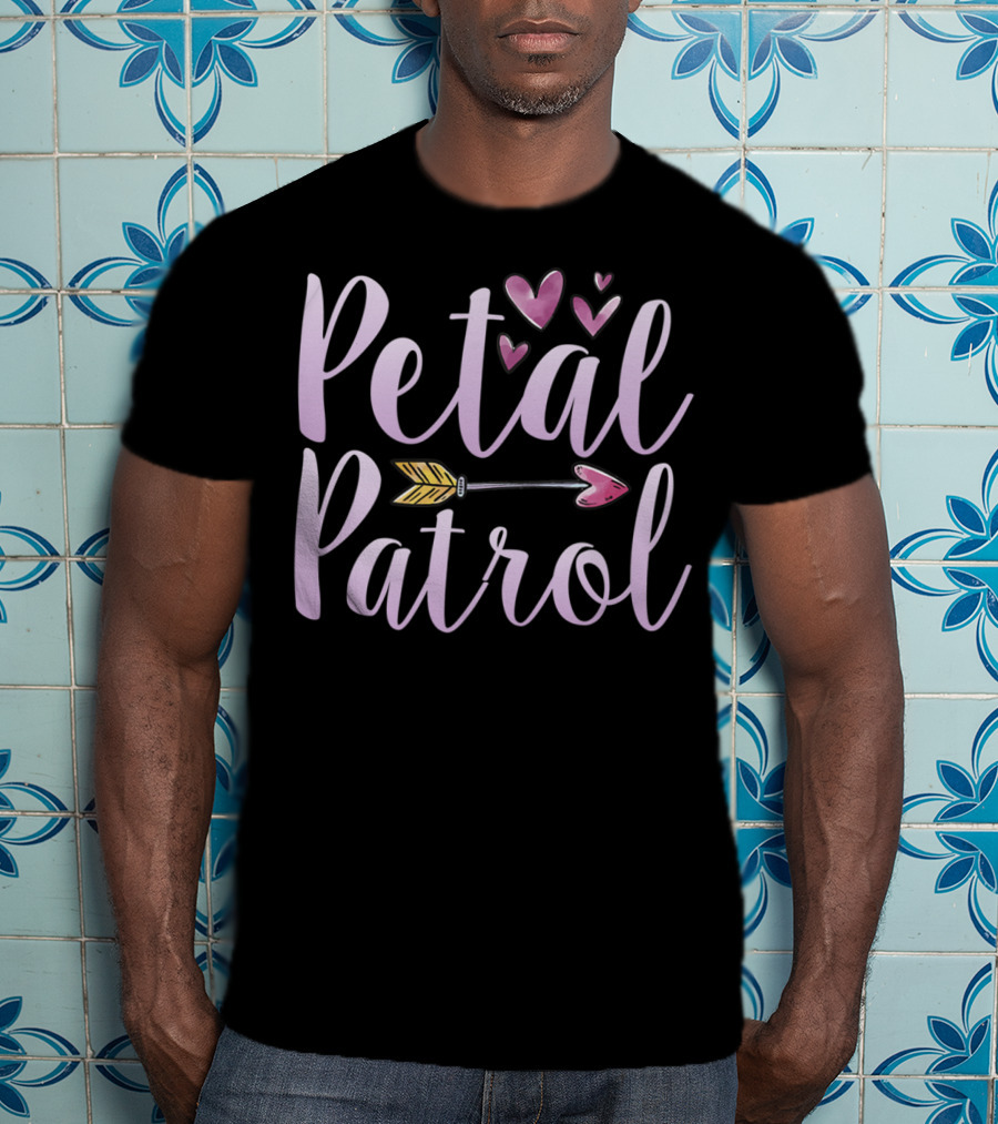 Petal Patrol Pregnancy Reveal Mama Tees Hearts And Arrow T-Shirt
