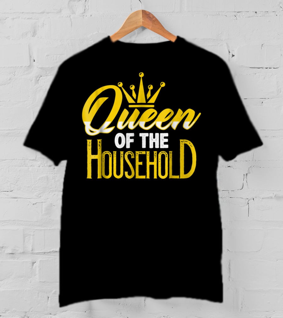 Queen Of The Household Funny Mom Life Soccer T-Shirt