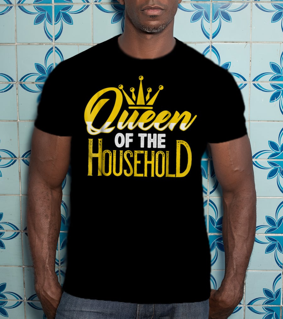 Queen Of The Household Funny Mom Life Soccer T-Shirt