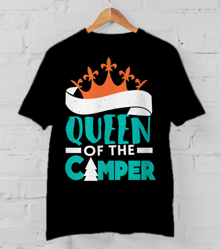 Queen Of The Camper Rv Crown Tree T-Shirt