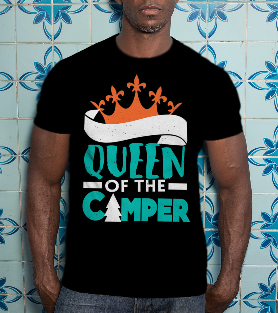 Queen Of The Camper Rv Crown Tree T-Shirt