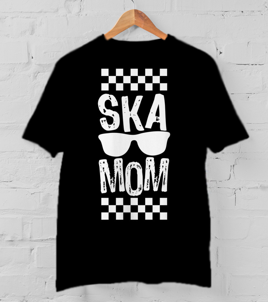 Ska Mom 80s Music Checkered Sunglasses T-Shirt