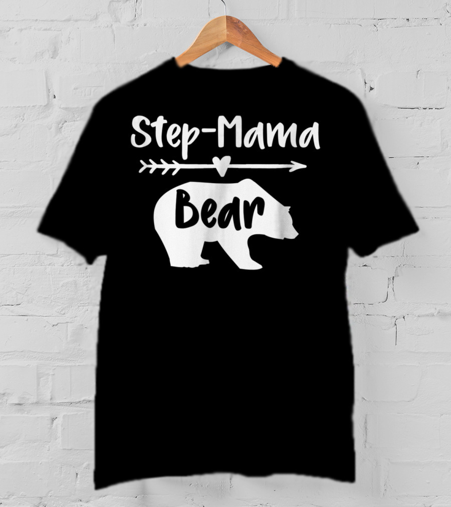 Step-Mama Bear Heart Arrow Bear T-Shirt