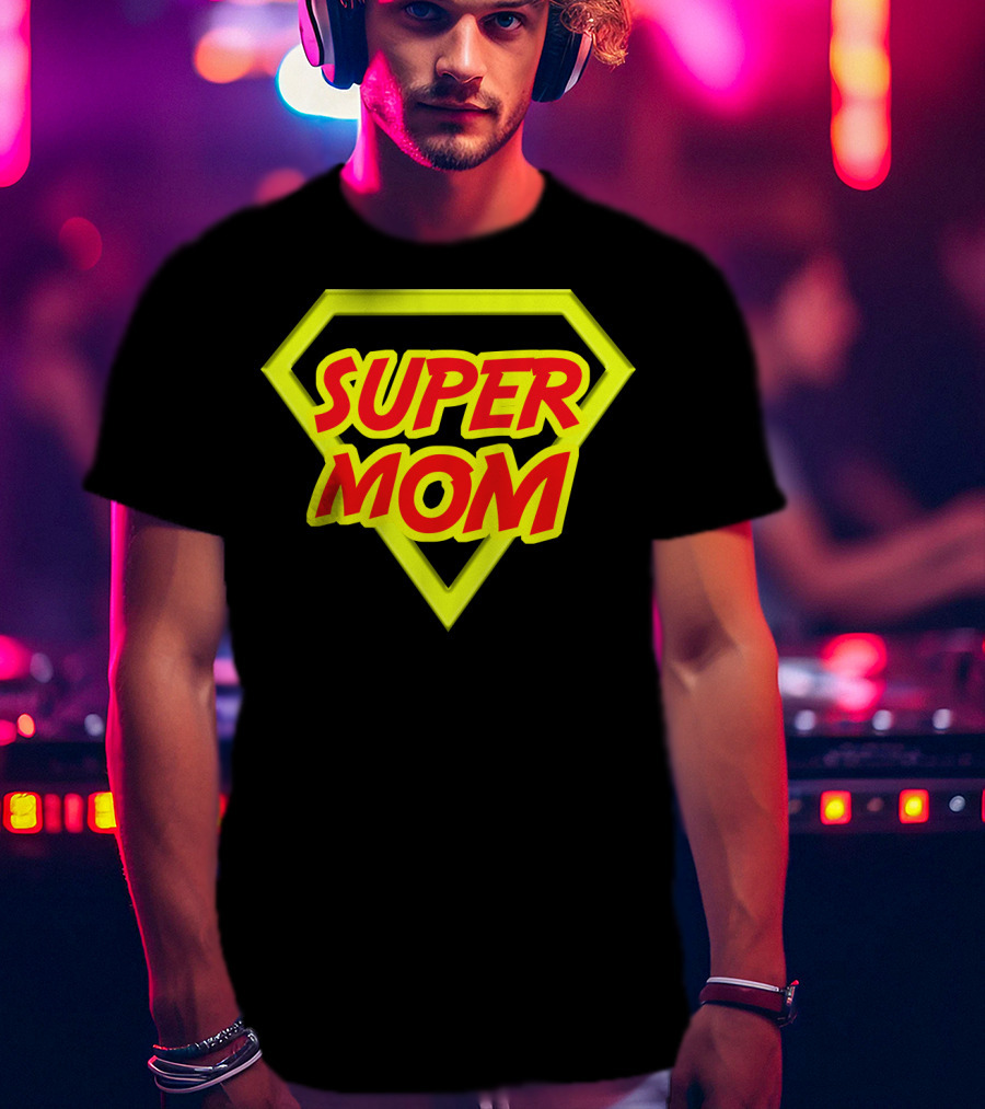 Super Mom Hero Emblem T-Shirt
