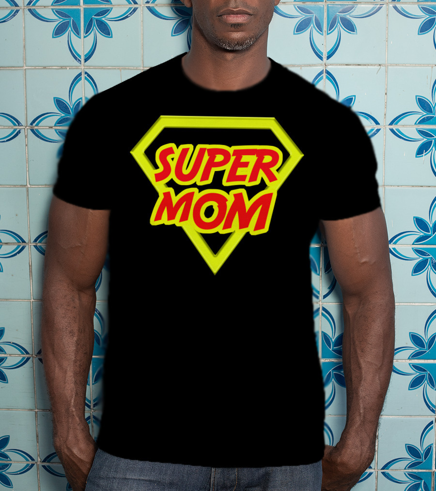 Super Mom Hero Emblem T-Shirt
