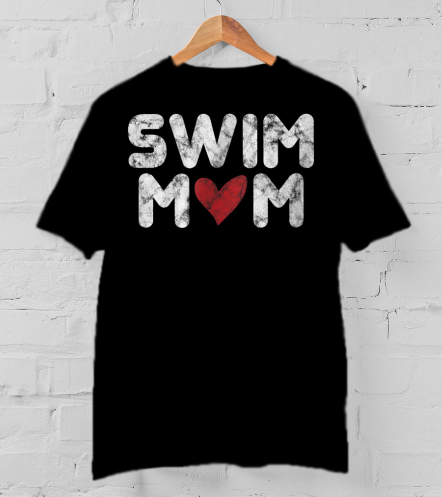 Swim Mom Heart Best Fun Unique T-Shirt