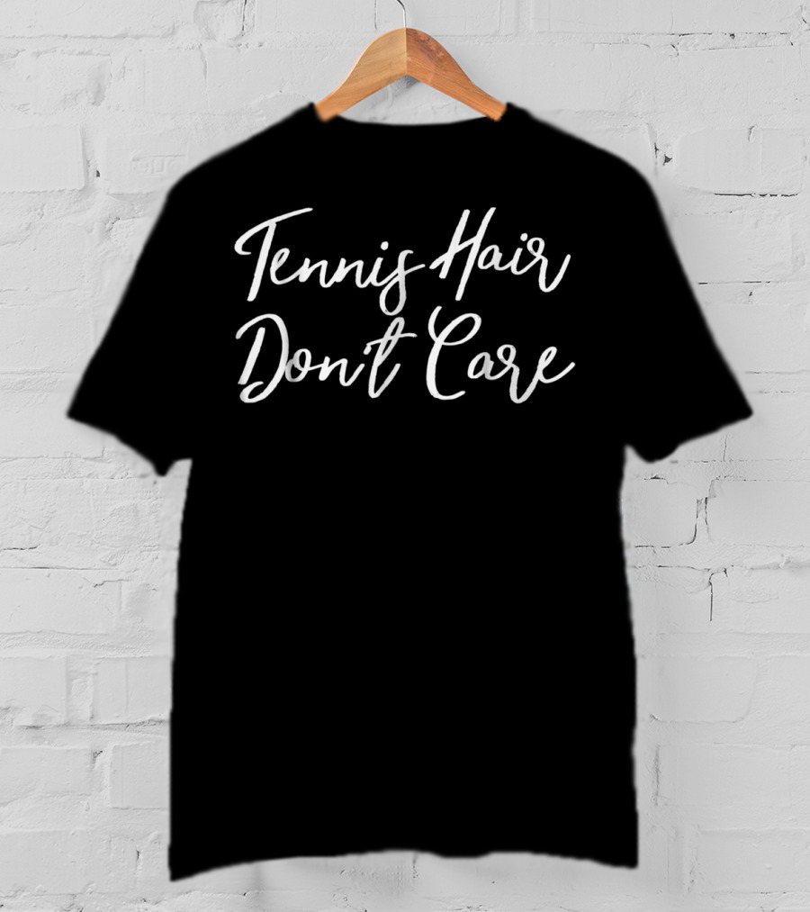 Tennis Hair Don't Care Kids Youth Mom Funny Girls T-Shirt