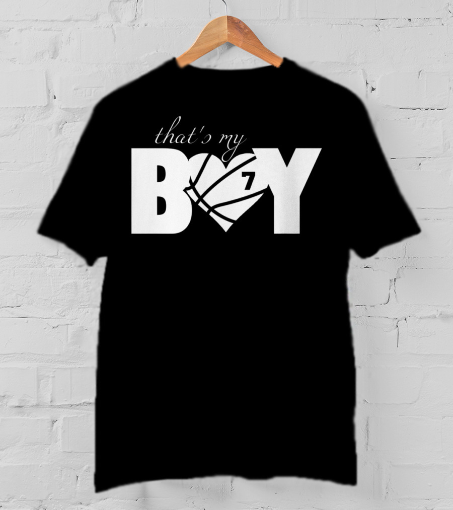 That's My Boy 7 Basketball Heart Design For Mom And Dad T-Shirt