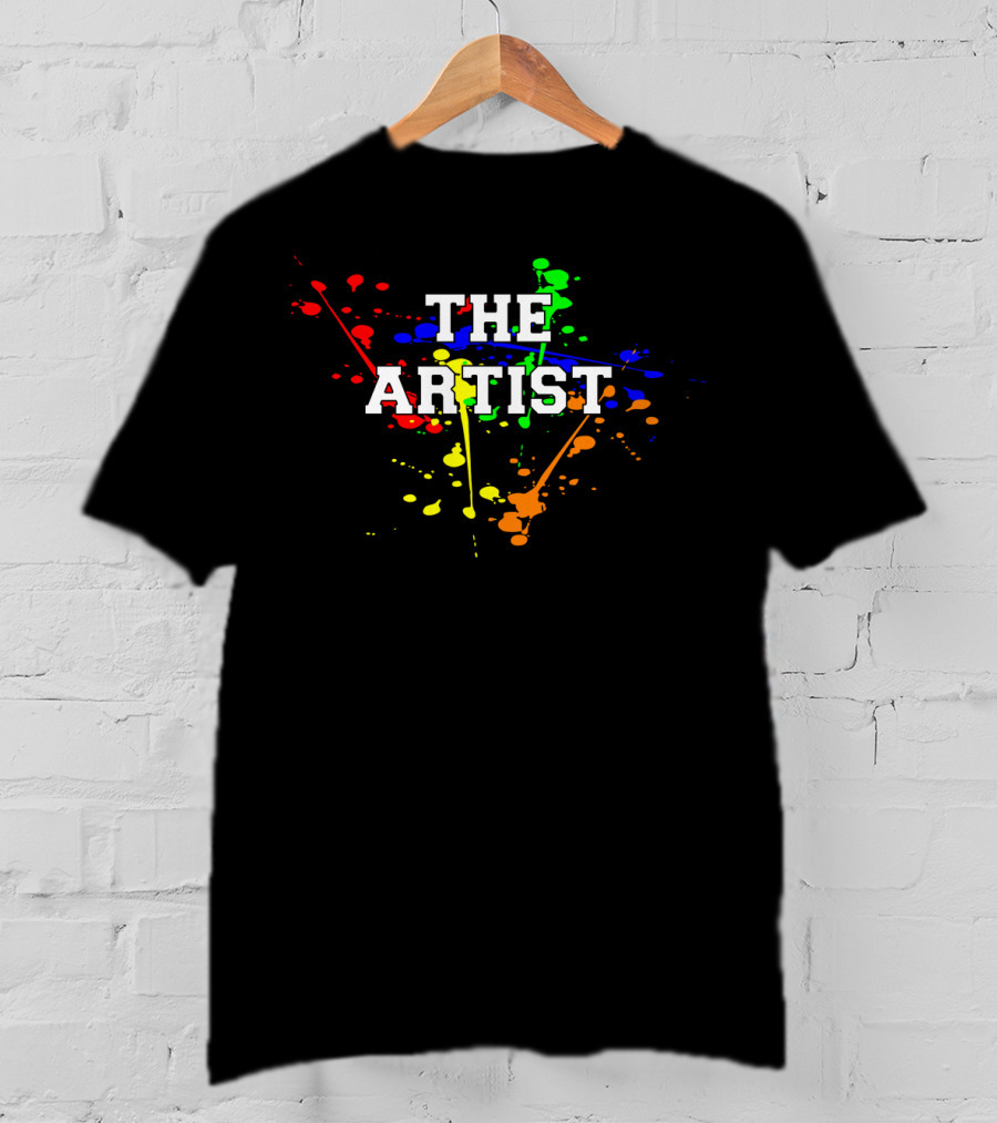 The Artist Dad Colorful Paint Splash Family Matching83 T-Shirt