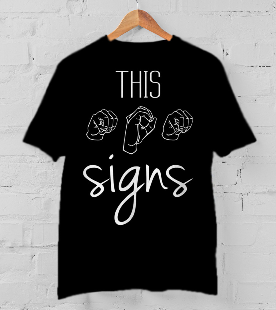 This Mom Signs Sign Language With ASL Hand Gestures T-Shirt