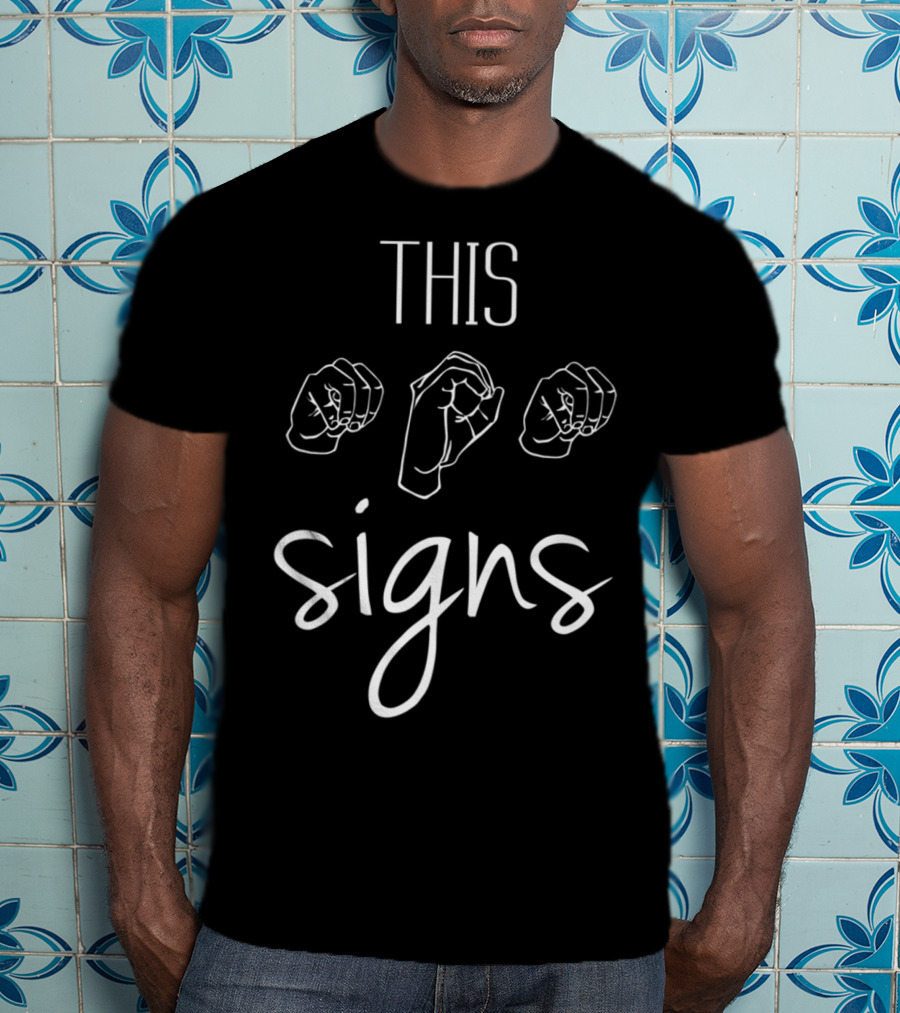 This Mom Signs Sign Language With ASL Hand Gestures T-Shirt