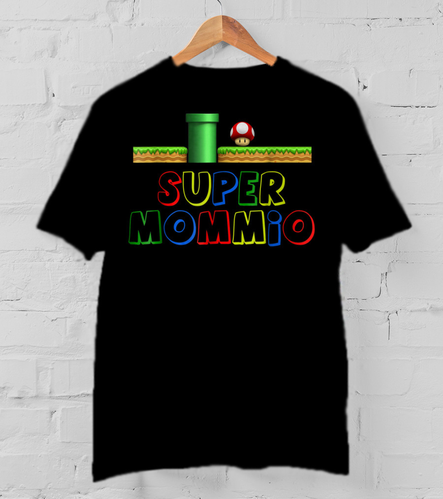Super Mommio Gamer Mom Mario Mushroom Inspired T-Shirt