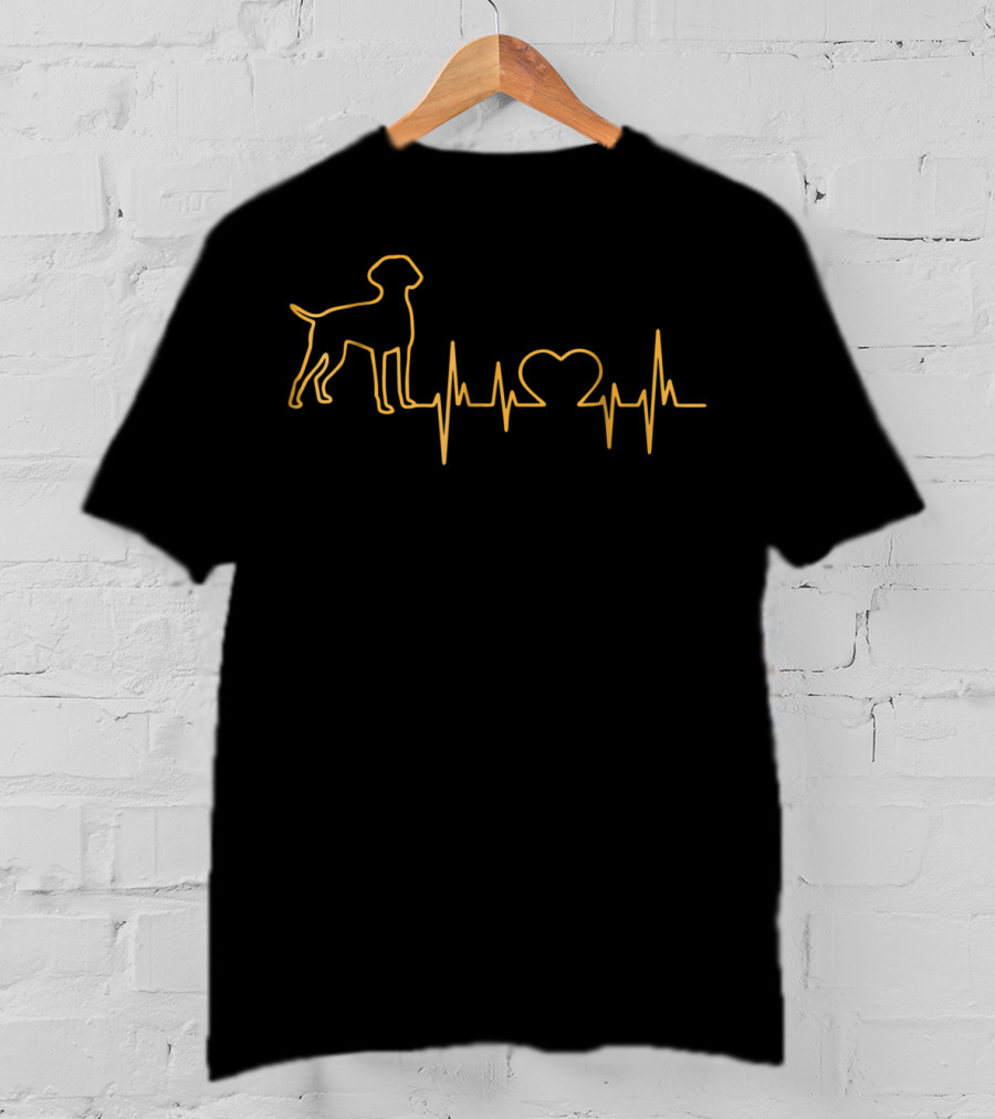German Shorthaired Pointer Heartbeat Line For Men35 T-Shirt
