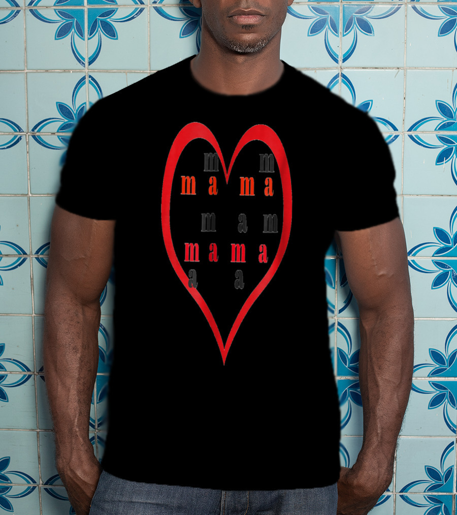 Happy Birthday Mom Mama 90 Heart T-Shirt