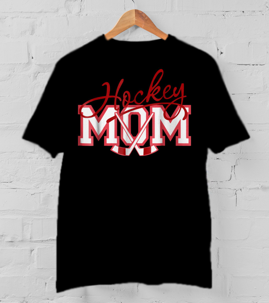 Hockey Mom With Sticks T-Shirt