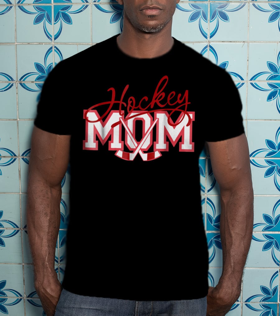 Hockey Mom With Sticks T-Shirt