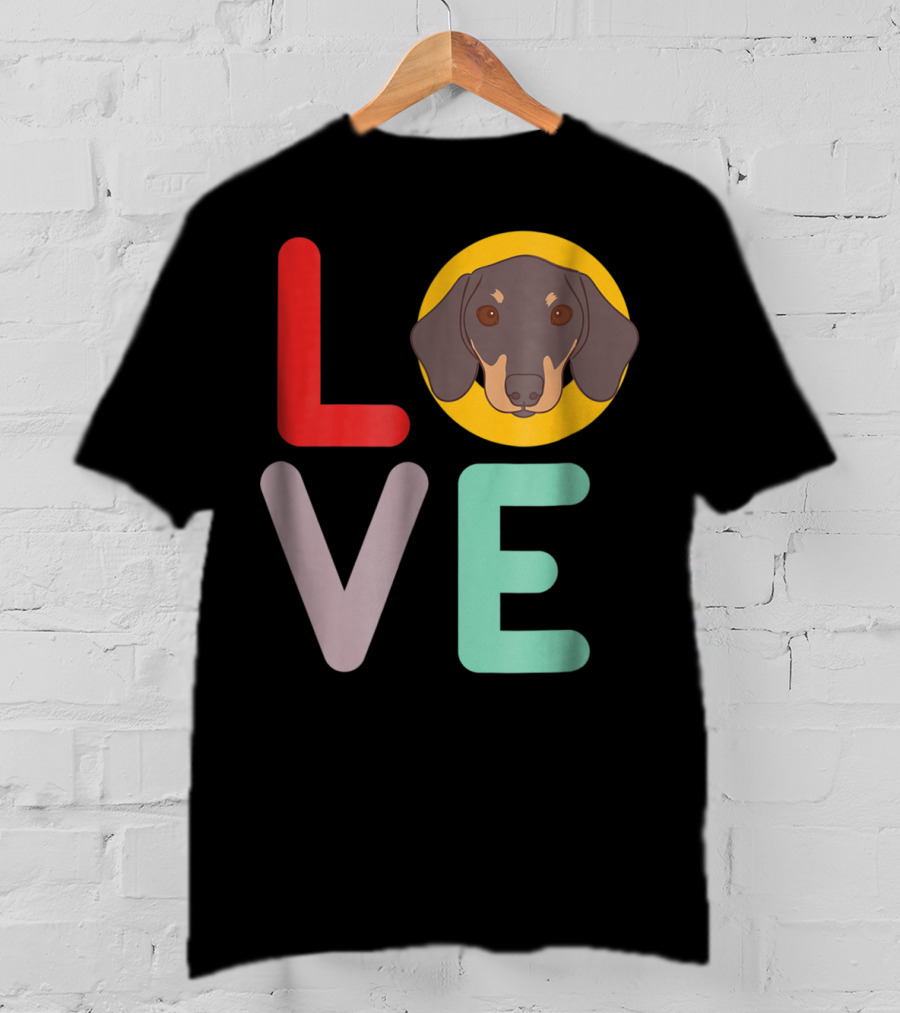 Love Dachshund Dog Animal Lover Puppies Mom Dad20 T-Shirt