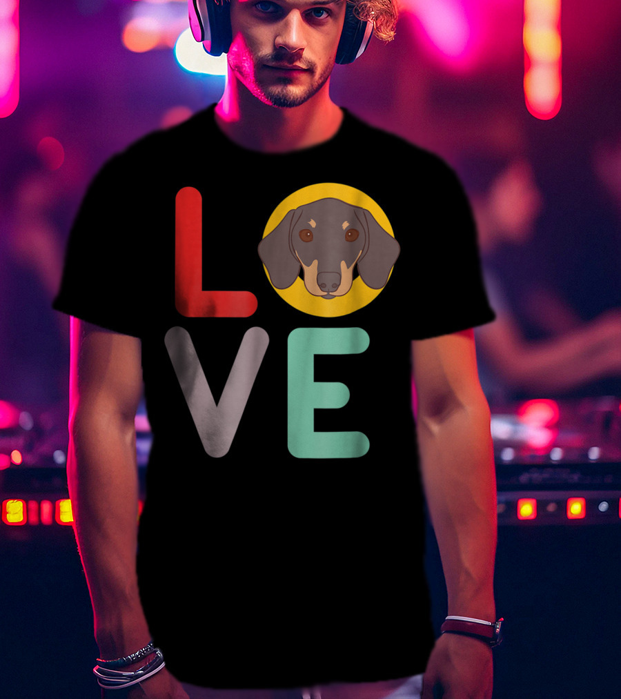 Love Dachshund Dog Animal Lover Puppies Mom Dad20 T-Shirt