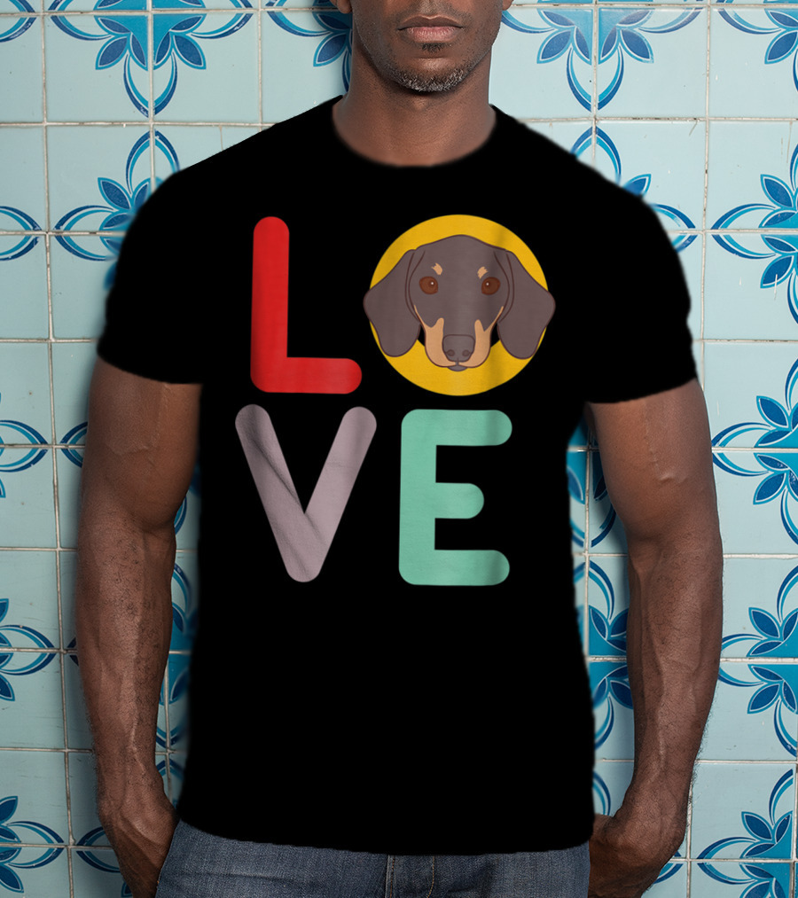 Love Dachshund Dog Animal Lover Puppies Mom Dad20 T-Shirt