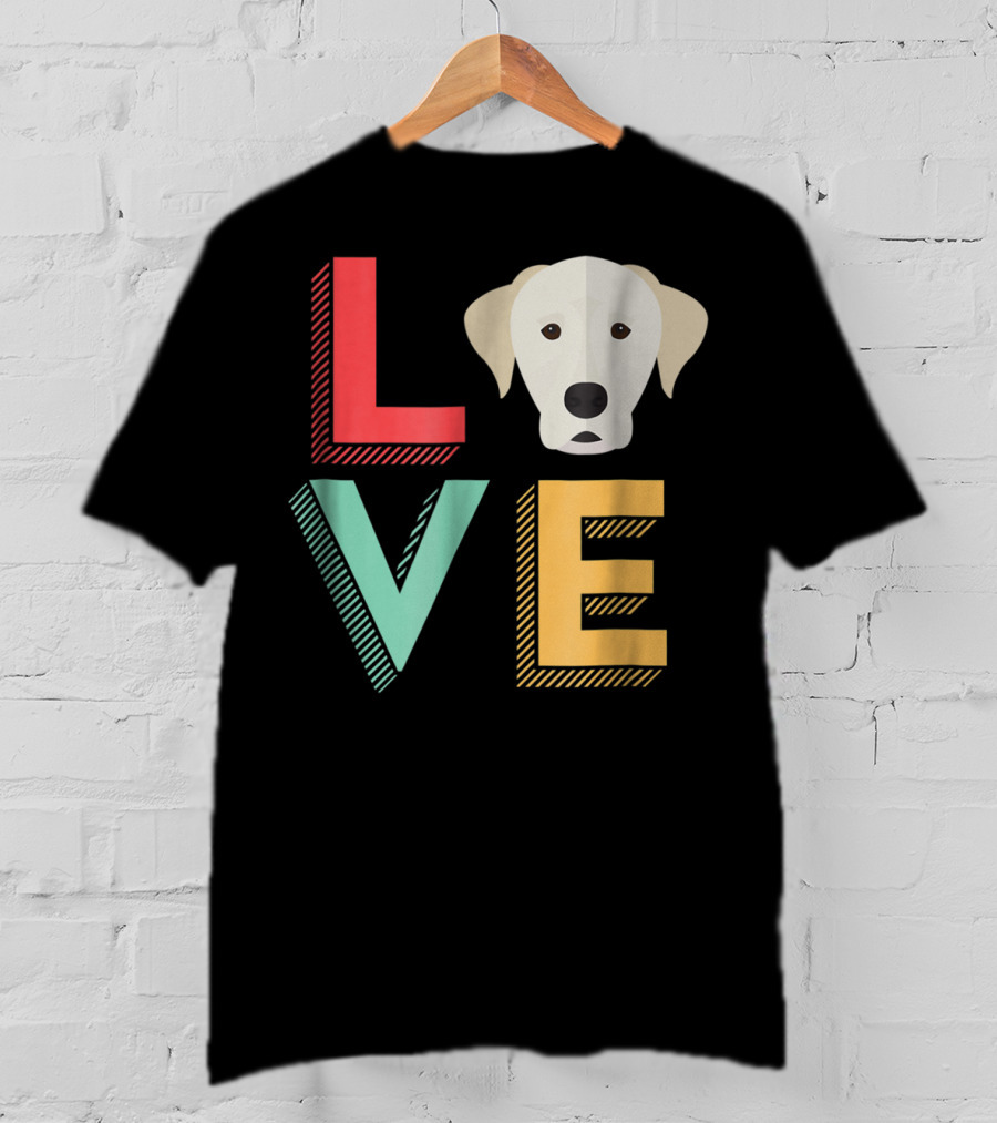 I Love Labrador Dog Lover Lab Puppies Mom And Dad39 Cute Puppy Head In LOVE T-Shirt