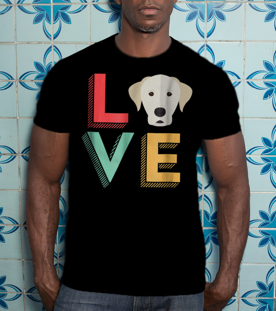I Love Labrador Dog Lover Lab Puppies Mom And Dad39 Cute Puppy Head In LOVE T-Shirt