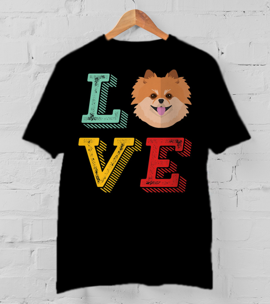 LOVE Pomeranian Dog For Pom Puppy Lover14 T-Shirt