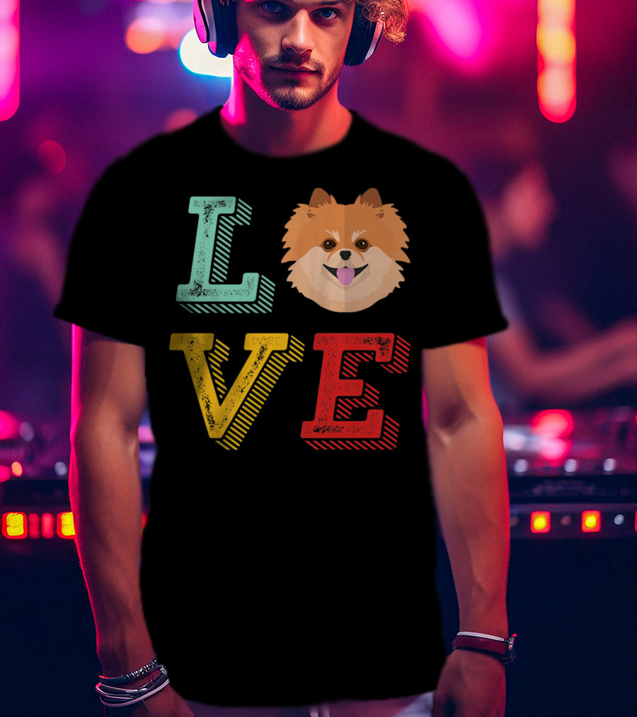 LOVE Pomeranian Dog For Pom Puppy Lover14 T-Shirt