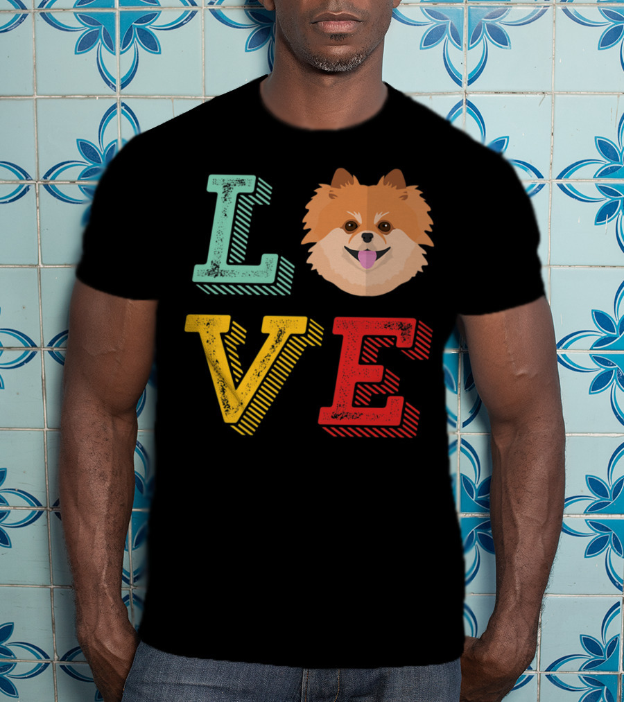 LOVE Pomeranian Dog For Pom Puppy Lover14 T-Shirt