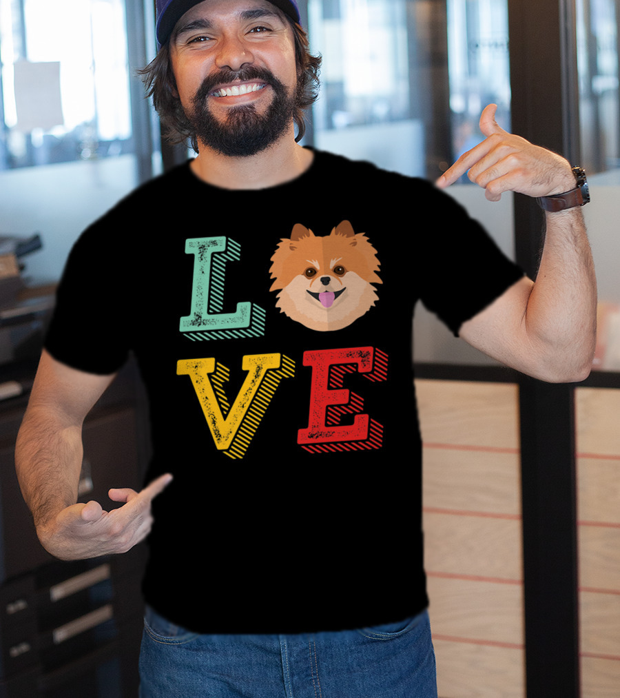 LOVE Pomeranian Dog For Pom Puppy Lover14 T-Shirt