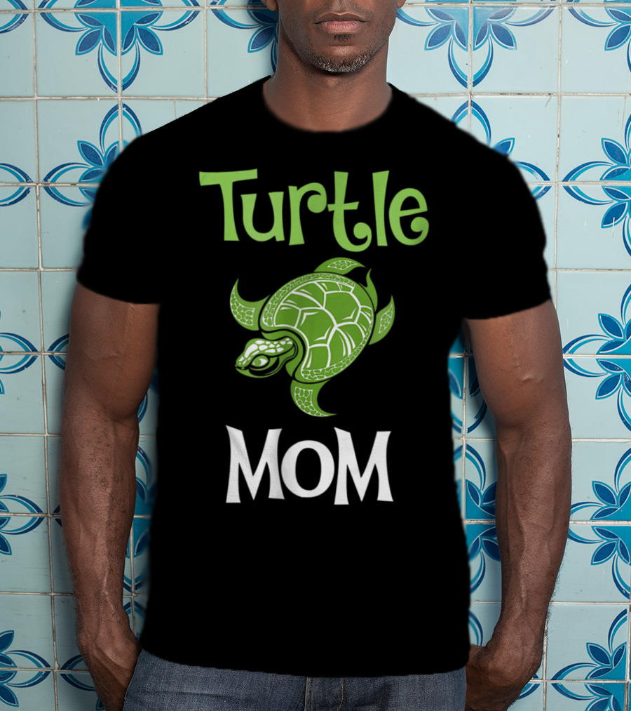 Turtle Mom Green Tortoise T-Shirt
