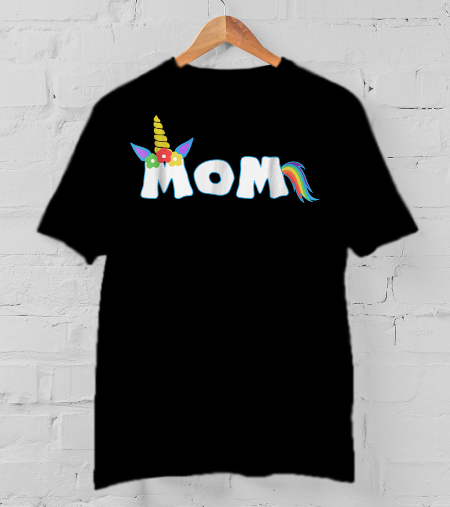 Unicorn Mom Colorful Birthday T-Shirt