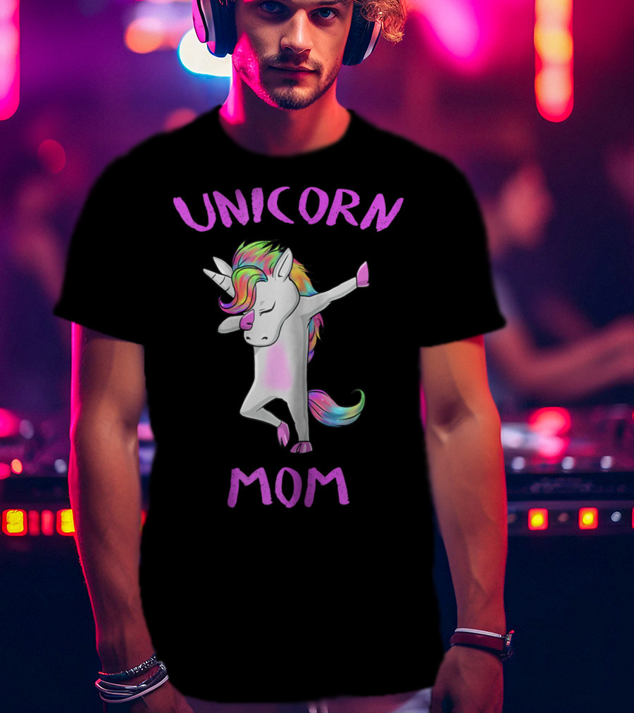 Unicorn Mom Dabbing Rainbow Unicorn Dab T-Shirt