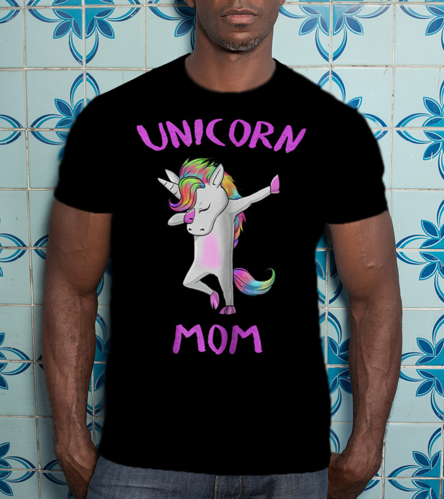 Unicorn Mom Dabbing Rainbow Unicorn Dab T-Shirt