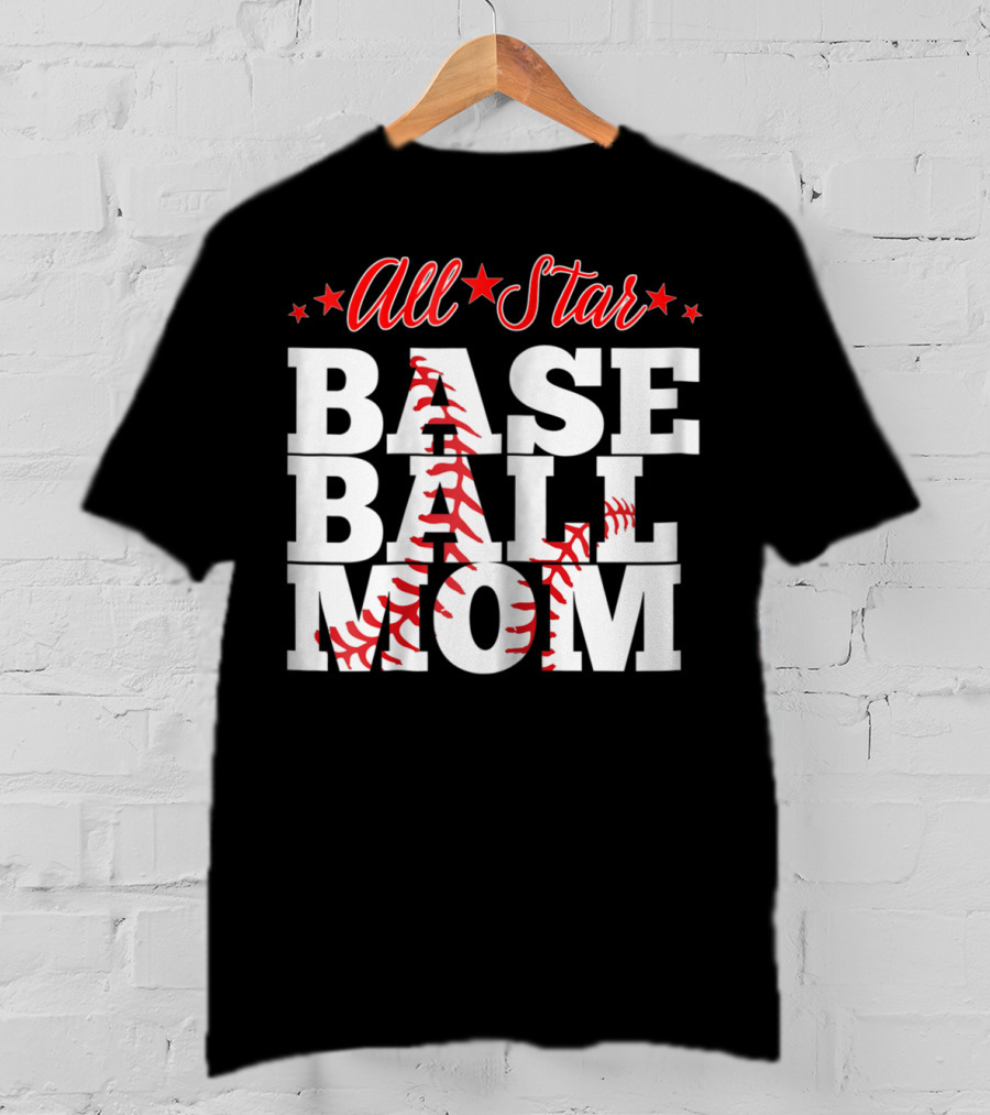 All Star Baseball Mom T-Shirt