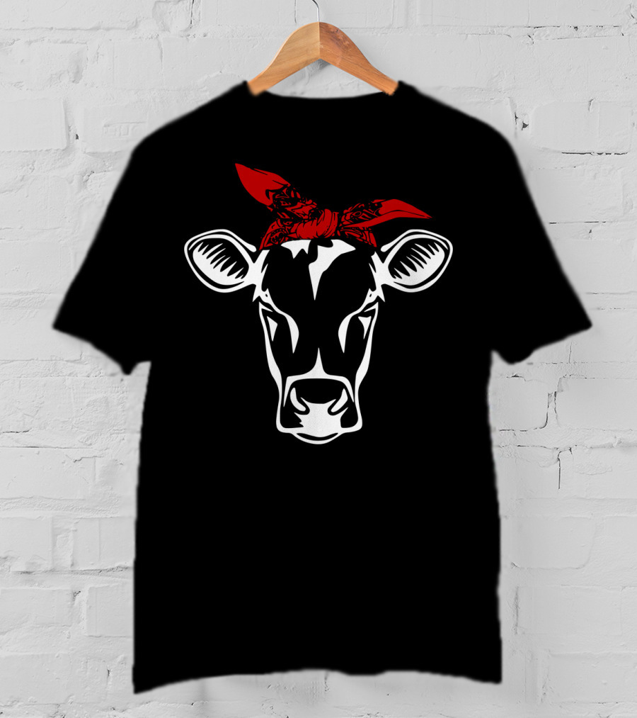 Cow With Red Bandana Heifer Farm T-Shirt