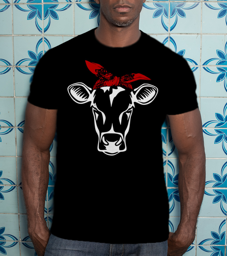 Cow With Red Bandana Heifer Farm T-Shirt