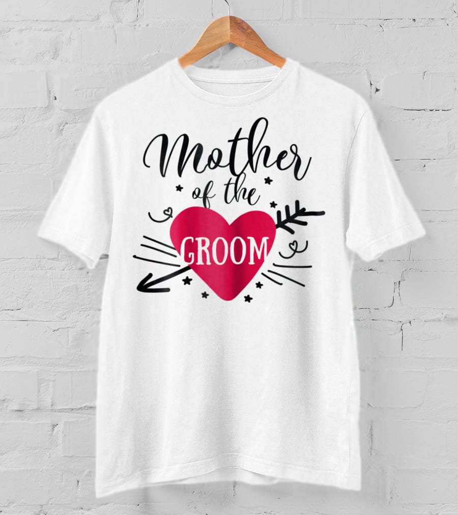 Mother Of The Groom Romantic Heart T-Shirt