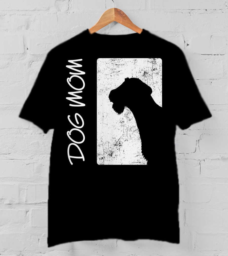 Dog Mom Airedale Terrier Silhouette S72 T-Shirt